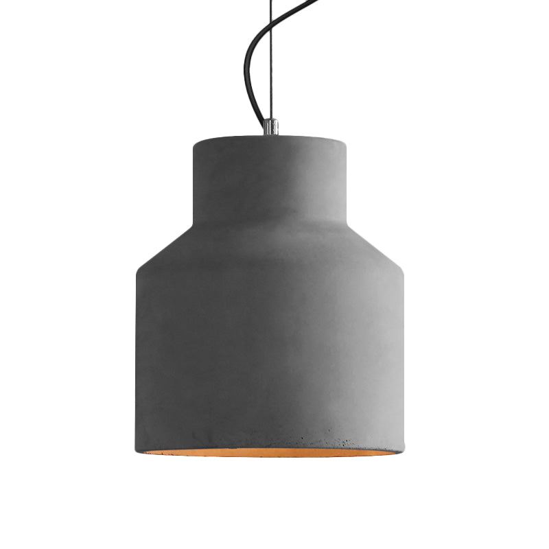 Hadley Industrial Pendant Lamp: Grey Cement Dome For Vintage Charm