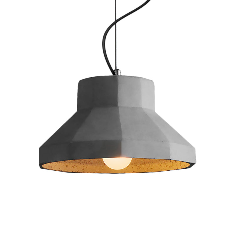 Hadley Industrial Pendant Lamp: Grey Cement Dome For Vintage Charm