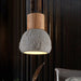 Enrich Your Space With Industrial Charm And Natural Beauty: The Cement Ceiling Light Wood Dome Grey