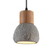 Enrich Your Space With Industrial Charm And Natural Beauty: The Cement Ceiling Light Wood Dome