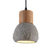 Enrich Your Space With Industrial Charm And Natural Beauty: The Cement Ceiling Light Wood Dome