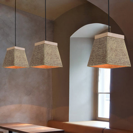 Stephanie Industrial Pendant Lamp: Rustic Elegance In Cement And Wood