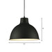 Modern Loft Style Dome Ceiling Light - 12’/14’ Dia Adjustable Cord Black/White Pendant Lights