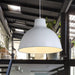 Josie Industrial Dome Pendant: Modern Loft Style With Adjustable Cord White / 12’