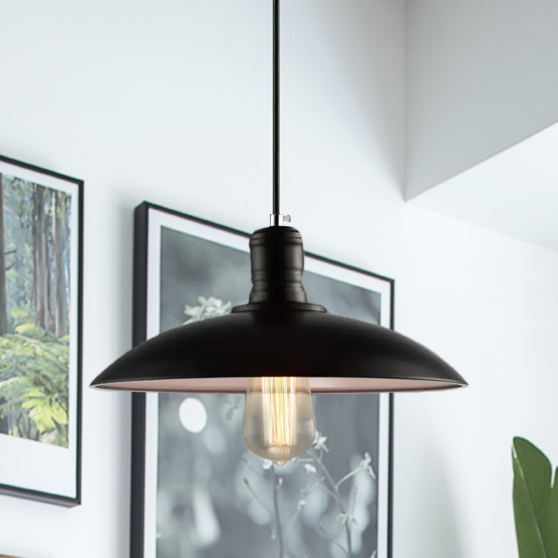 Industrial Chic Meets Modern Versatility: Loft Style Metal Saucer Pendant Light