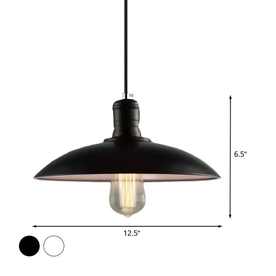 Industrial Chic Meets Modern Versatility: Loft Style Metal Saucer Pendant Light