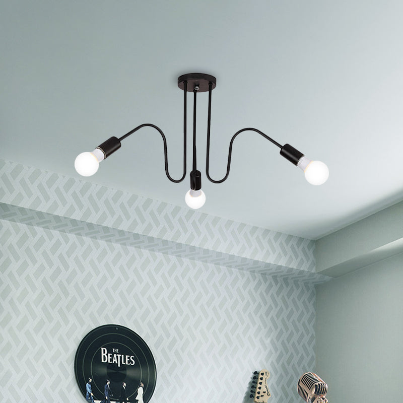 Alyssa Meets Versatility: Loft Style Semi - Flush Mount Light