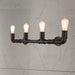 Embrace Industrial Charm And Ample Illumination: The 4 - Bulb Linear Pipe Wall Sconce Bronze Wall