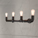 Embrace Industrial Charm And Ample Illumination: The 4 - Bulb Linear Pipe Wall Sconce Bronze Wall