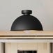 Modern Elegance: Black Dome Flush Mount Ceiling Light