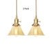 Beth’s Amber Ruffle Glass Pendant - Retro Kitchen Light / 2 Lights