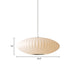 Juliette’s Saucer Hanging Ceiling Light - Modernist Fabric Pendant In White Lighting