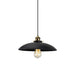 London - Modern Industrial Pendant Light With Black Saucer Shade