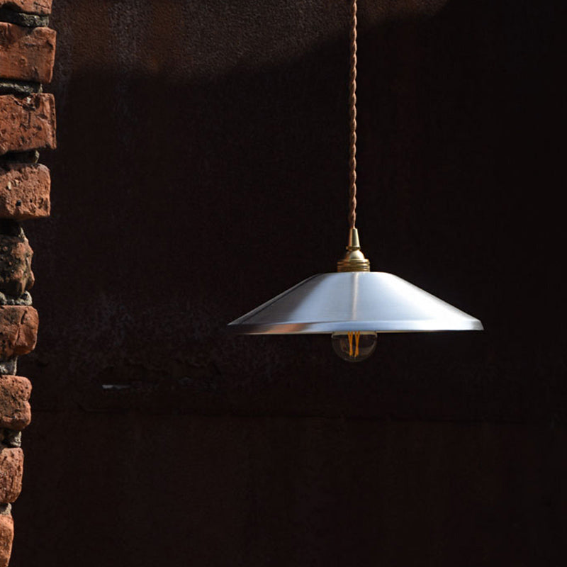 Liam’s Industrial Pendant - Silver Saucer Garage Light