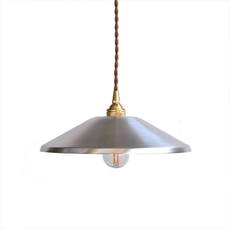 Liam’s Industrial Pendant - Silver Saucer Garage Light