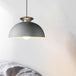 Nordic Style Aluminum Dome Pendant Lamp - Grey/White For Snack Bars