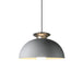 Nordic Style Aluminum Dome Pendant Lamp - Grey/White For Snack Bars