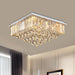 Journey Elegance Meets Sparkling Light: Crystal Square Flush Mount Chrome