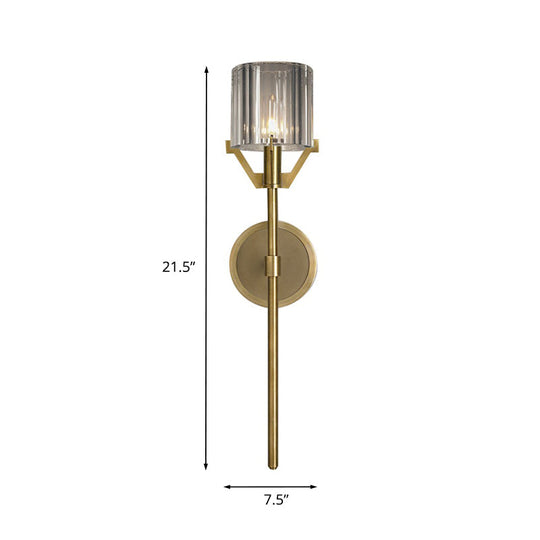 Olivia’s Luminous Embrace: Modern Crystal Wall Sconce