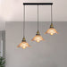 Illuminate Your Dining Room With Industrial Elegance: The 3 - Light Brass Cone Pendant Ribbed Glass