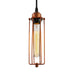 Zoe Vintage Industrial Pendant Light With Dark Rust Finish