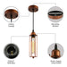 Zoe Vintage Industrial Pendant Light With Dark Rust Finish