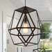 Penelope - Modern Industrial Pendant Light With Polygon Shade And Wire Guard