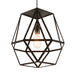 Penelope - Modern Industrial Pendant Light With Polygon Shade And Wire Guard