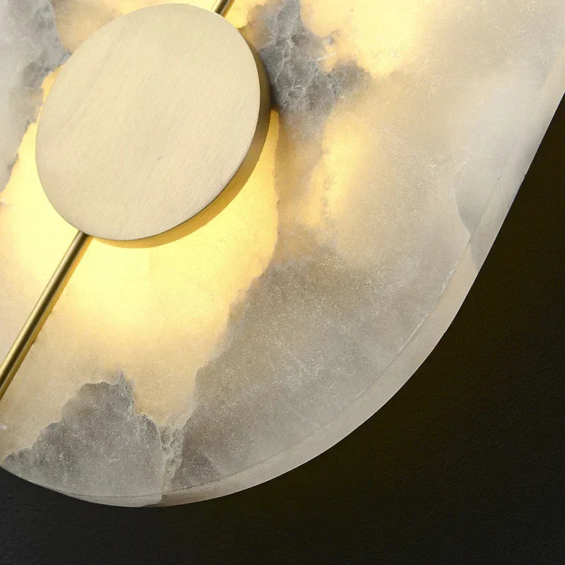 Nordic Modern Creative Marble Wall Lamp - Gold Copper Accents And Led Sconce For Stylish Living