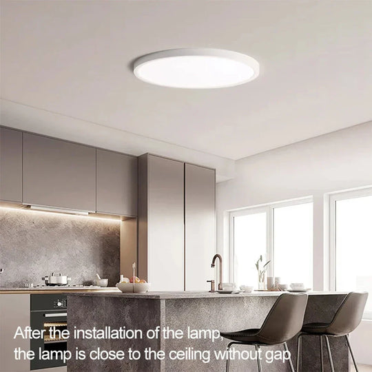 Circular Ultra - Thin Led Ceiling Lamp - Ideal For Bedroom Balcony Hallway Study And Bathroom Three