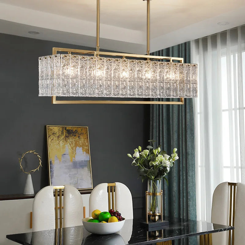 New Modern Glass Chandelier - Luxury Round Design With Creative Gold Accents For Stylish Home