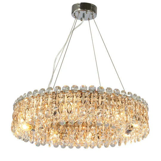 New Light Luxury K9 Crystal Chandelier - Chrome Elegance For Living Dining And Bedrooms Chandelier