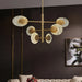 Nordic Post - Modern Light Luxury Glass Art Chandelier - Personalized Elegance For Duplex Buildings