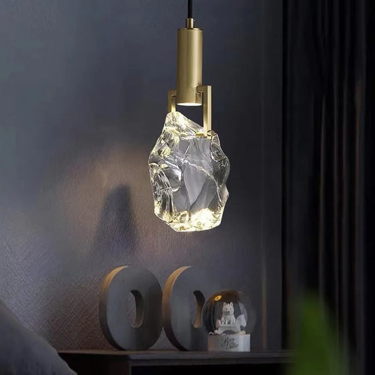 Nordic Pendant Light Gold Luxury Italian Design Crystal Dining Room Kitchen Suspension Indoor