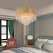 Elegant French Pastoral Golden Crystal Chandelier - Perfect For Living Rooms Dining Bedrooms And