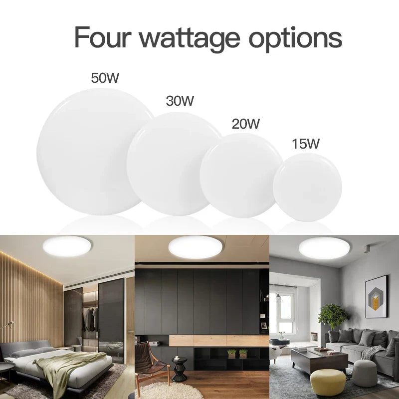 Modern Led Panel Light For Indoor Spaces - Versatile Round & Square Ceiling Lamp Fixture Ceiling