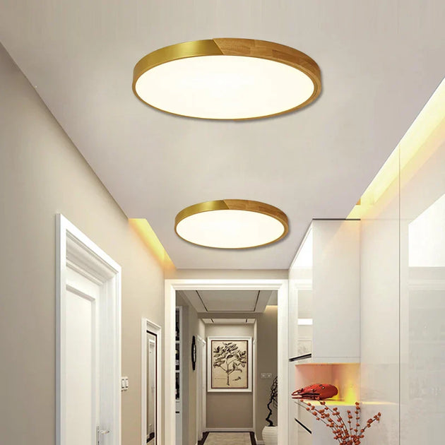 Modern Ultra - Thin Led Ceiling Lamp - Elegant Gold Surface Installation Ceiling Light