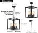 Industrial Metal Lantern Chandeliers 4 - Light Adjustable Height Farmhouse Ceiling Rustic Gold