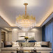 Elegant French Pastoral Golden Crystal Chandelier - Perfect For Living Rooms Dining Bedrooms And