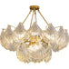 Timeless Postmodern Light Luxury Chandelier - Retro Wrought Iron And Crystal Design Perfect For