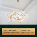 New Gold Chandelier White Ceramic Leaf Lamp Indoor Home Living Room Decorative French Luxury