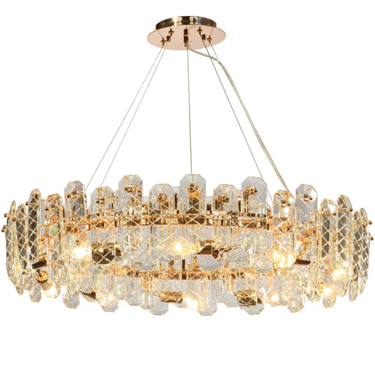 Modern Lustre Crystal Led Pendant Lights - Elegant Illumination For Living Dining And Bedroom