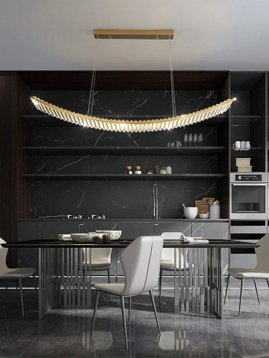 Sophia’s Luxurious Arch Chandelier - Modern Crystal Brilliance Ceiling Light Fixtures