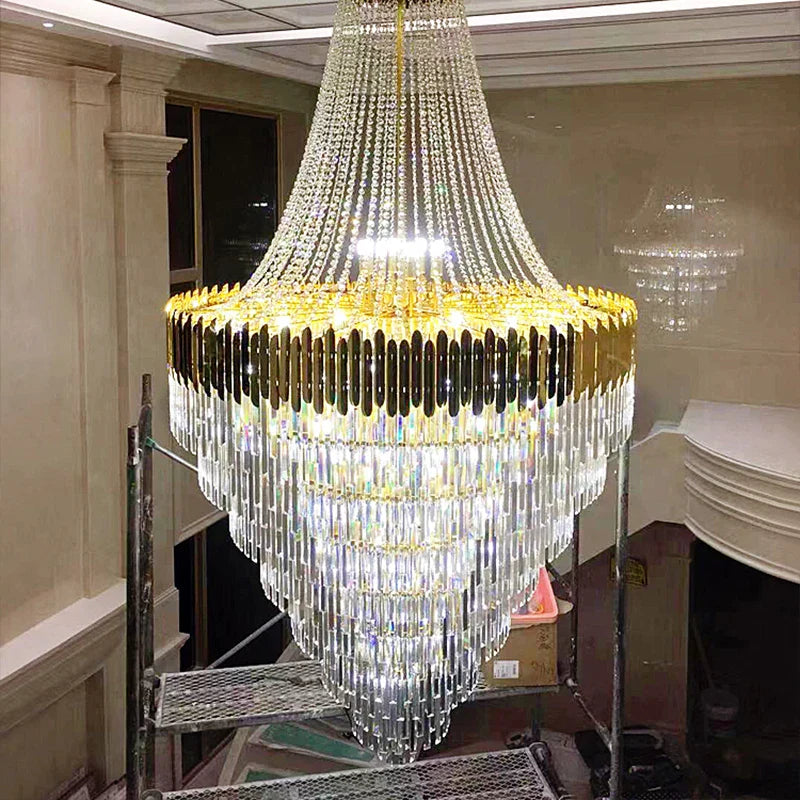 Modern Nordic Crystal Pendant Lights - Light Luxury Elegance For Villas Hotels And Double Staircase