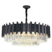 Elegant Black Crystal Chandelier - A Postmodern Light Luxury Addition For Modern Living Rooms And