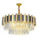 Led Modern Stainless Steel Crystal Chandeliers - Elegant Home Lighting For Foyers And Entrances