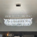 Luxury Crystal Hanging Chandelier For Dining Room And Kitchen Island – Choose Chrome Or Gold