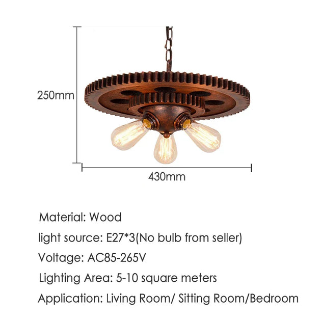 Loft Retro Industrial Iron Chandelier Pendant Lamp - Personality Fixture For Hotel Restaurant Bar