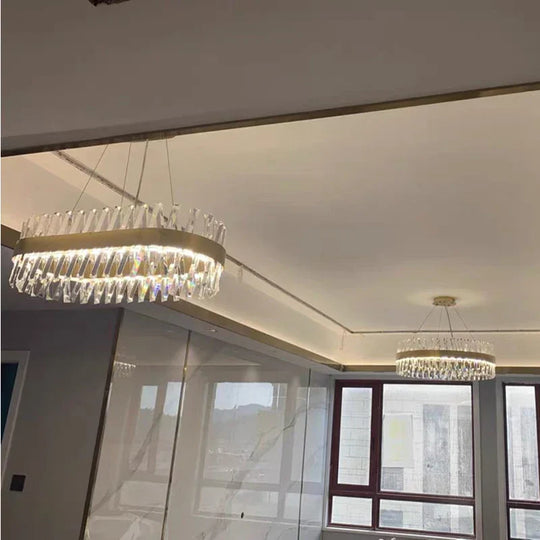 Luxury Crystal Led Chandelier - High - Quality K9 Ceiling Lighting Fixture For Elegant Living Rooms