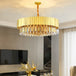 Elegant Post - Modern Crystal Chandelier - Stainless Steel Golden Round Lighting For Living Rooms